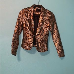 Gold and black blazer